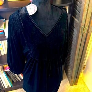 NWT UMGEE black velvety tunic top
